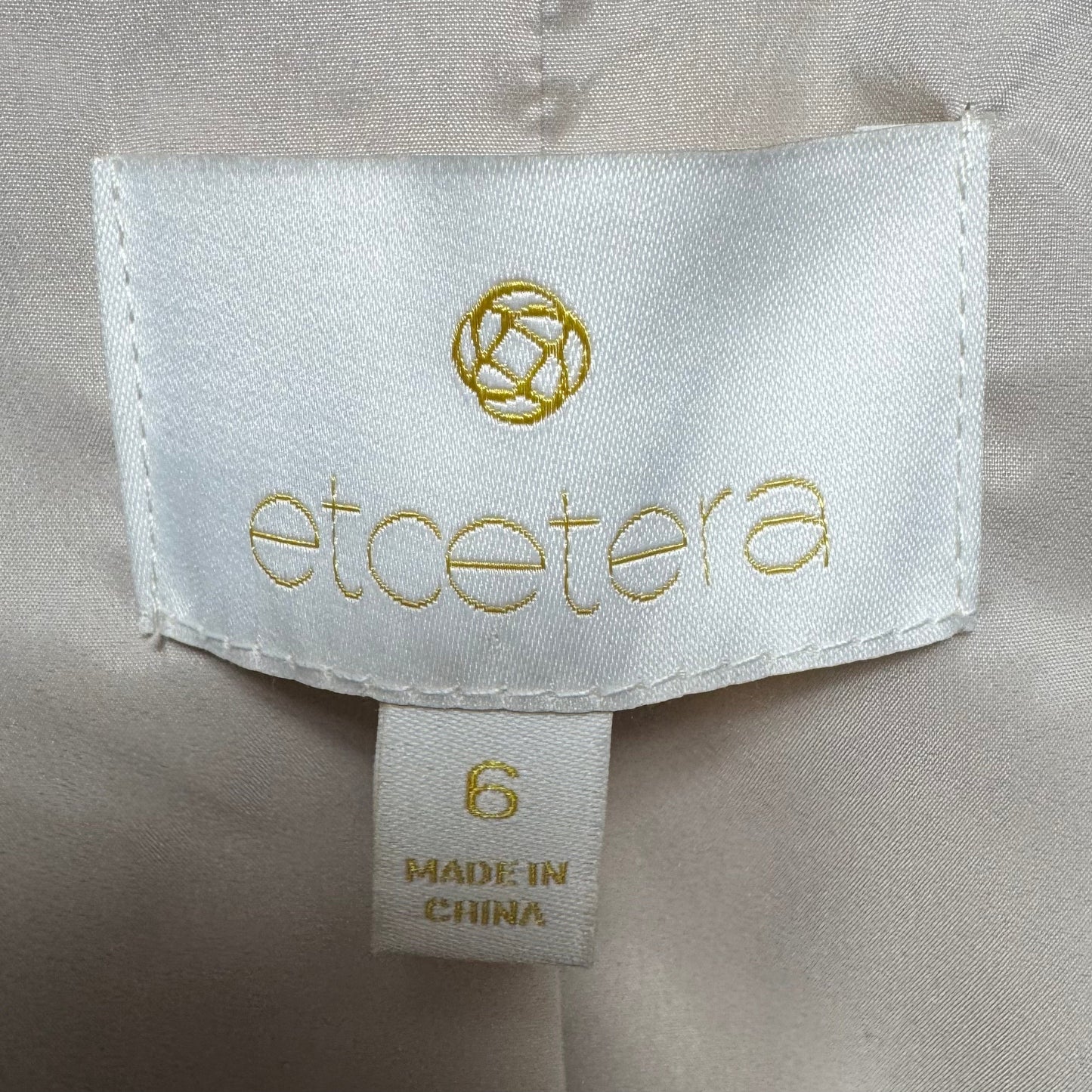 Jacket Leather By Etcetra In Cream, Size: 6