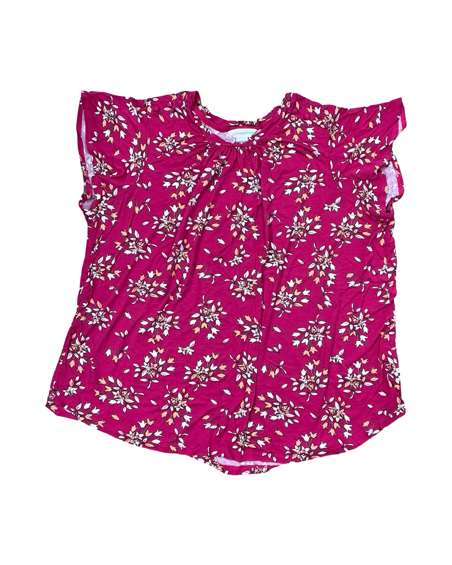 Top Ss By Liz Claiborne In Pink, Size:1X
