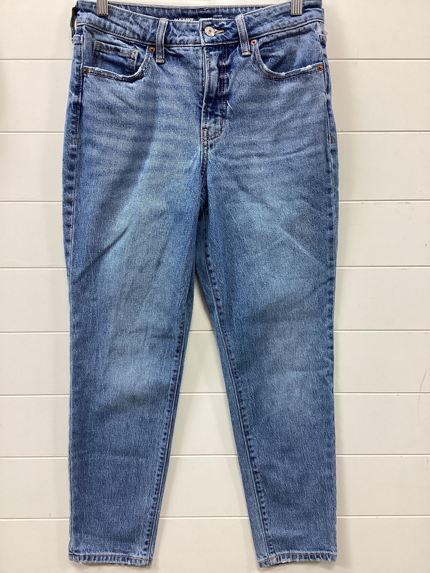 Jeans Straight By Old Navy In Blue Denim, Size:6