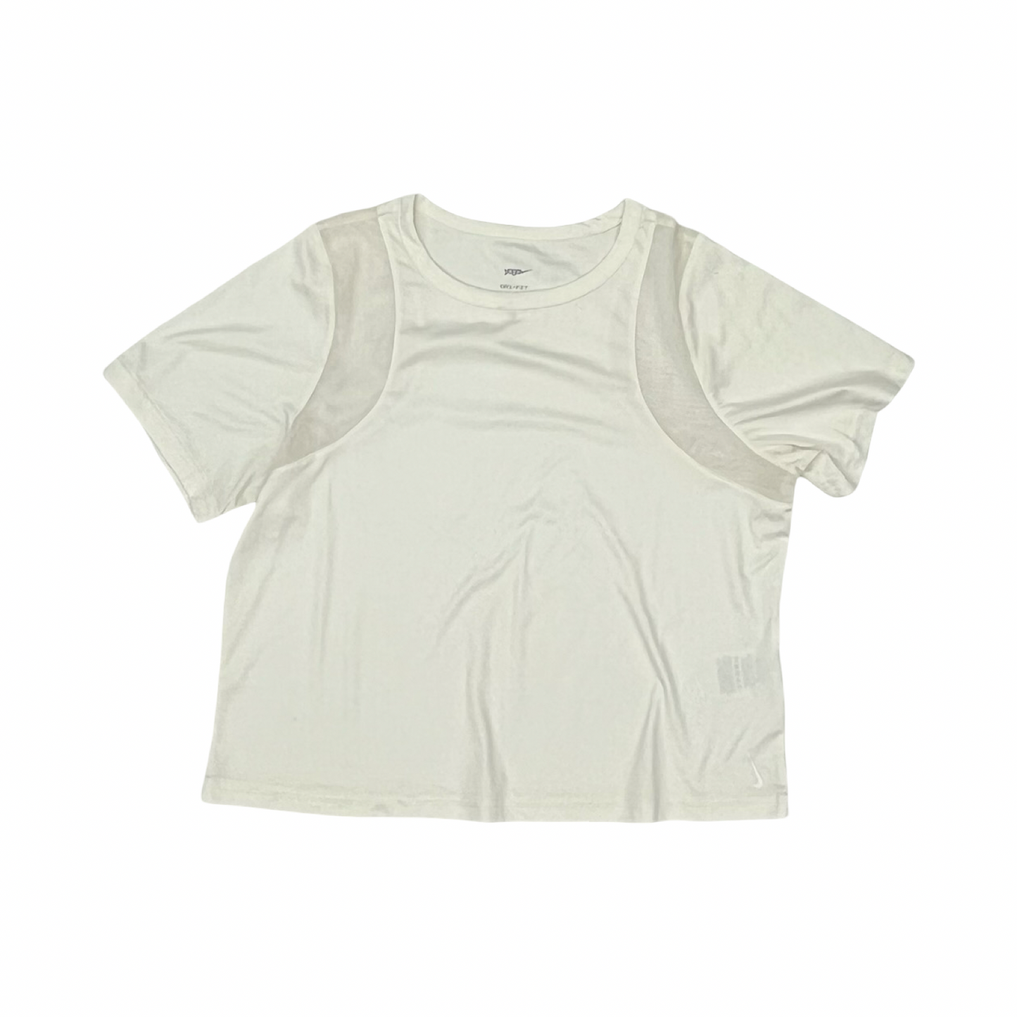 Athletic Top Ss By Nike Apparel In Cream, Size:M