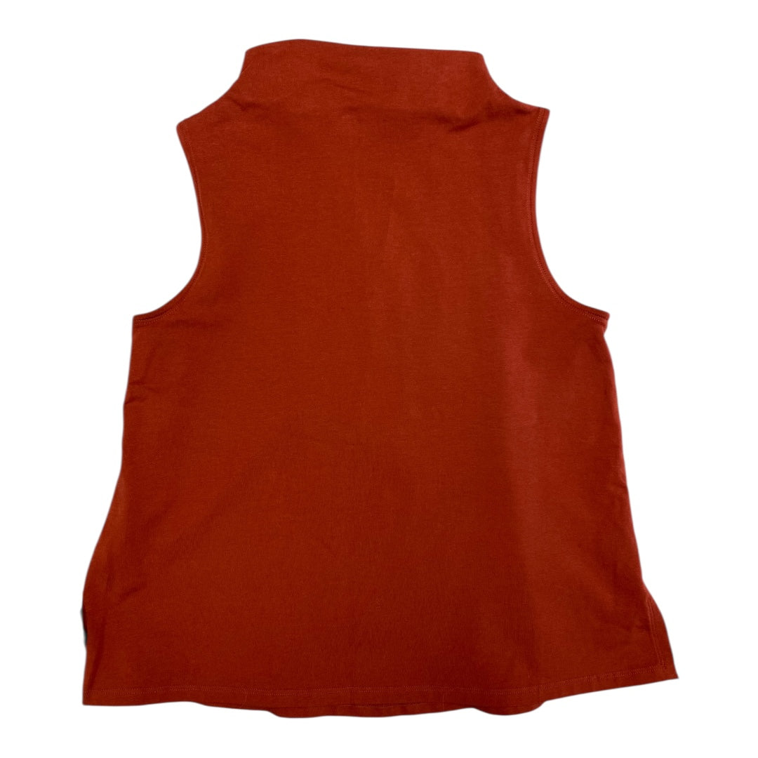 Top Sleeveless Designer By Eileen Fisher In Orange, Size:Xs