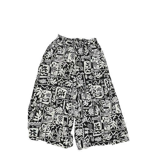 Pants Wide Leg By Dokotoo In Black & White, Size:Xl