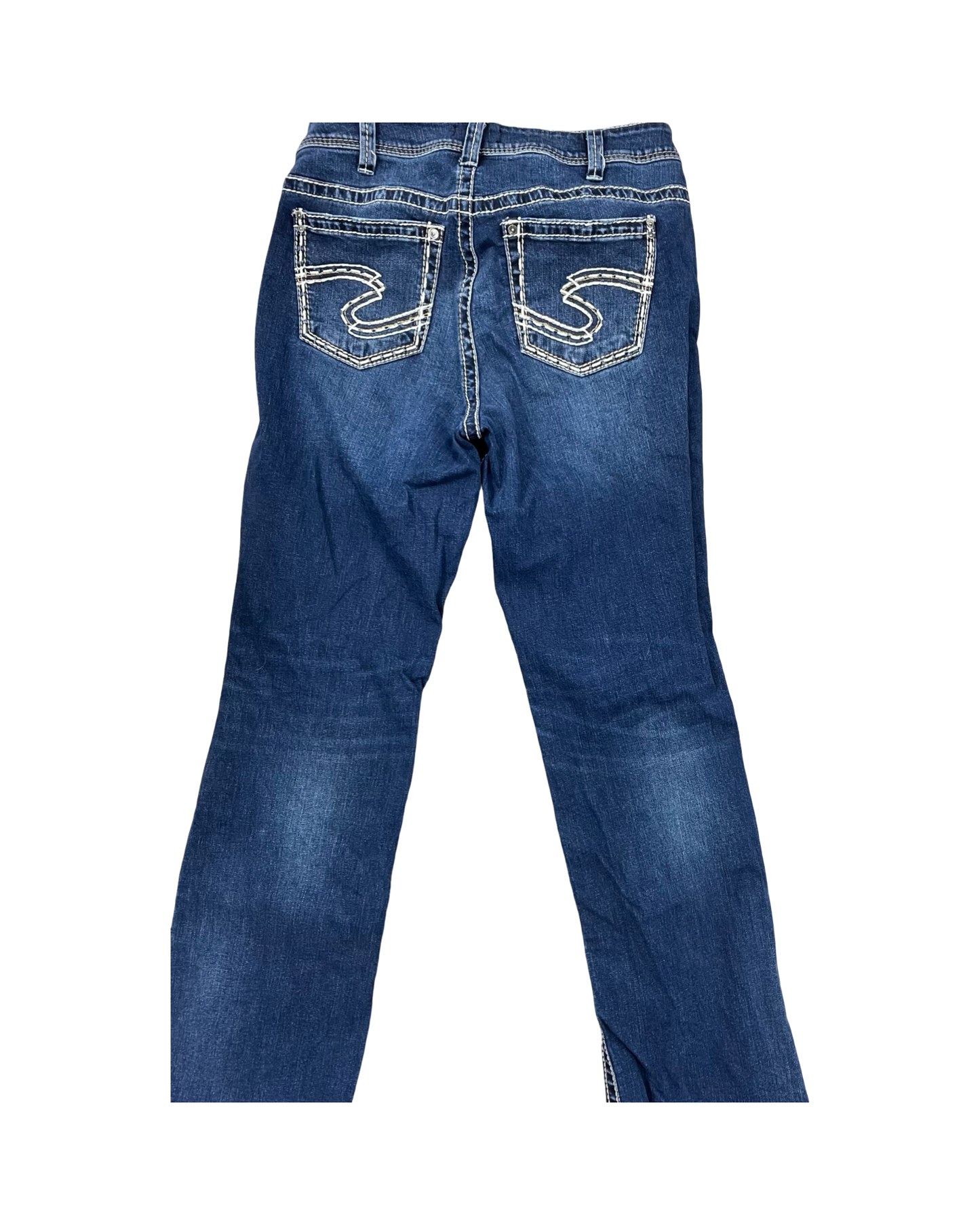 Jeans Boot Cut By Silver In Blue Denim, Size:16