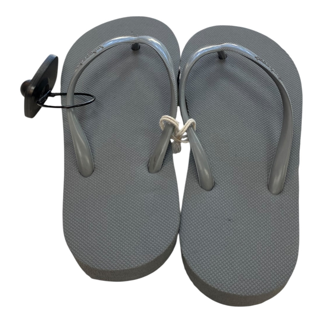Sandals Flip Flops By Clothes Mentor In Grey, Size:6