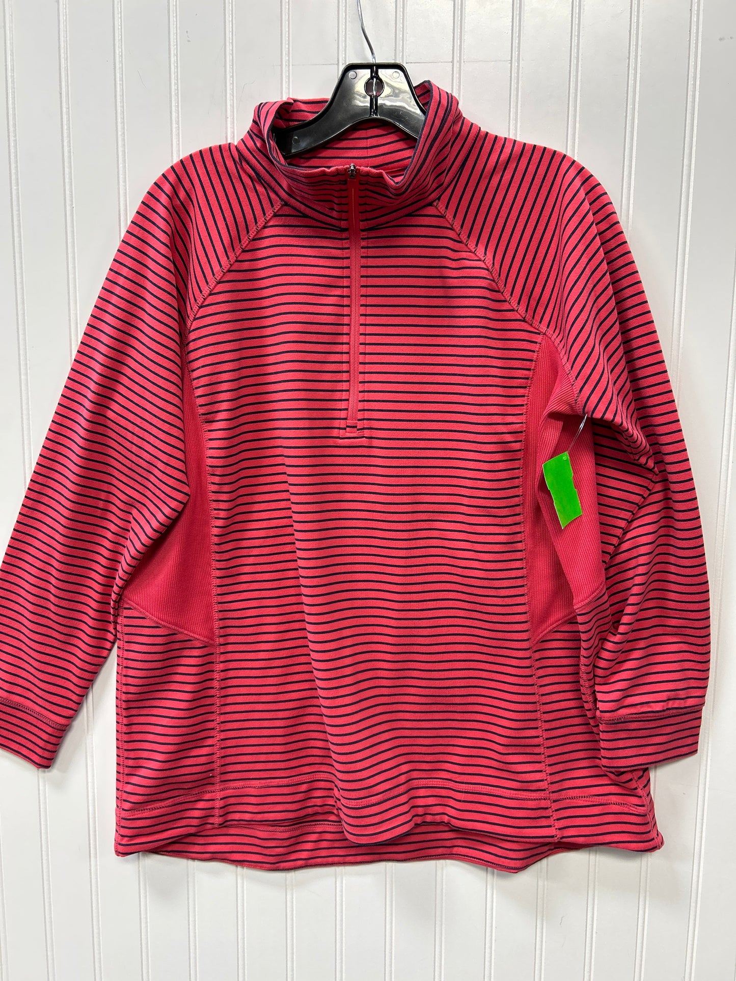 Athletic Jacket By Talbots In Striped Pattern, Size:Xlp