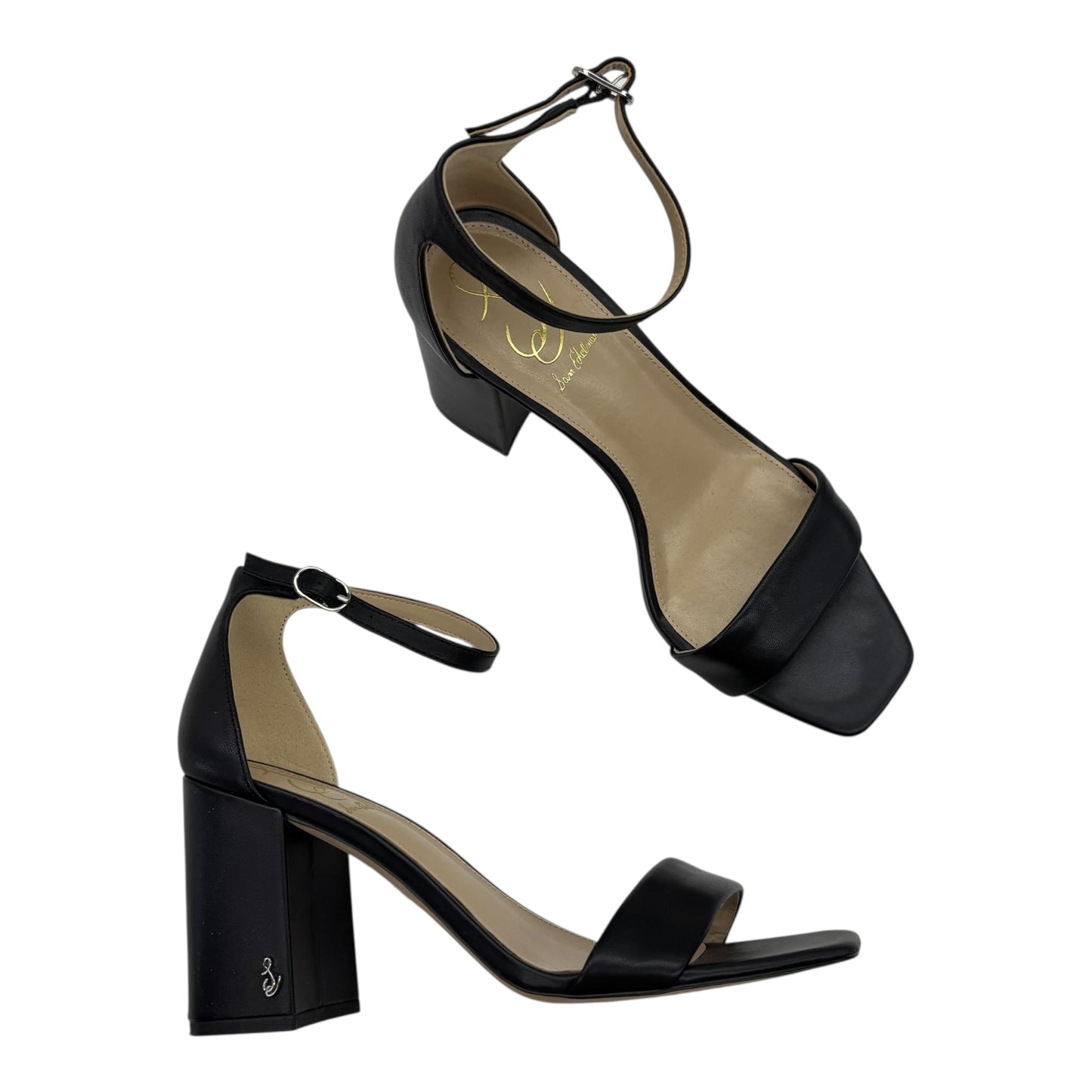 Sandals Heels Block By Sam Edelman In Black, Size:8.5