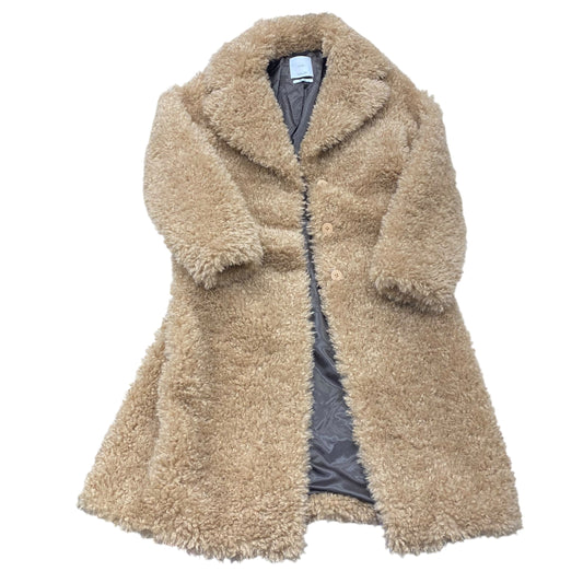 Coat Faux Fur & Sherpa By Mng In Brown, Size:L