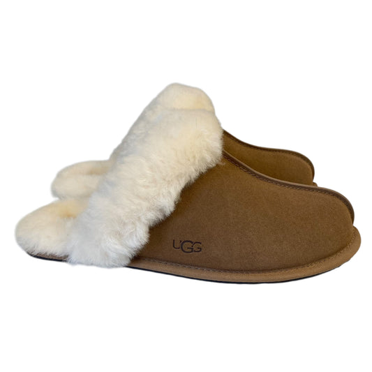 Slippers Designer By Ugg In Brown, Size:10