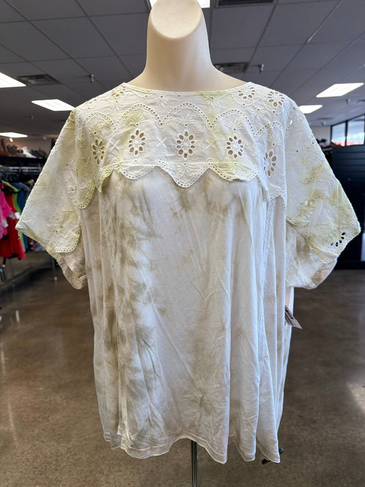 Top Ss By Pol In Tan & White, Size:L