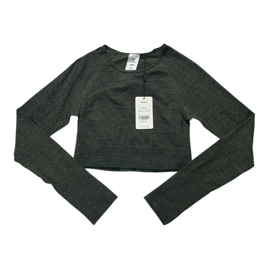 Athletic Top Ls Crewneck By VANTONIA In Green, Size:M