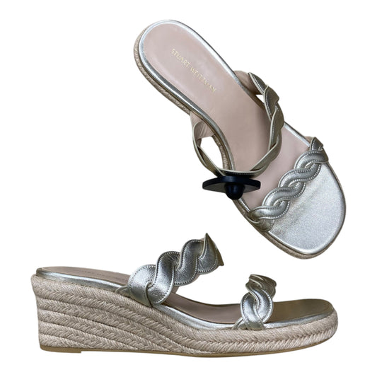 Sandals Heels Wedge By Stuart Weitzman In Gold, Size:8