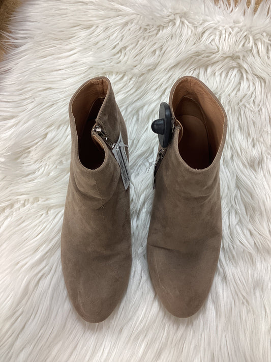 Boots Ankle Heels By Loft In Taupe, Size:8