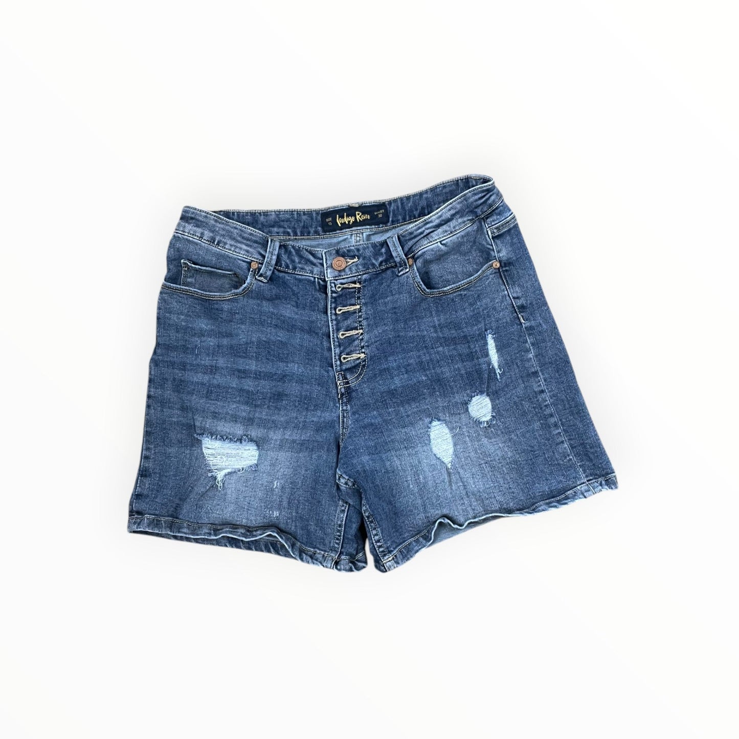 Shorts By Indigo Rein In Blue Denim, Size:10