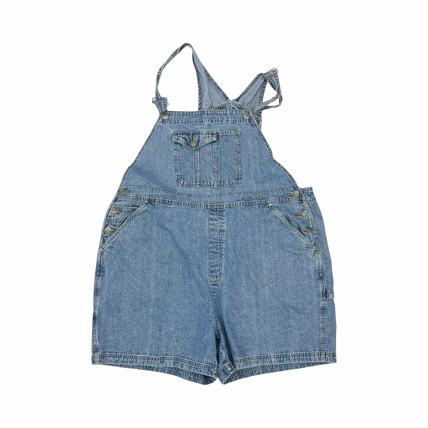 Shortalls By Cherokee In Blue Denim, Size:24