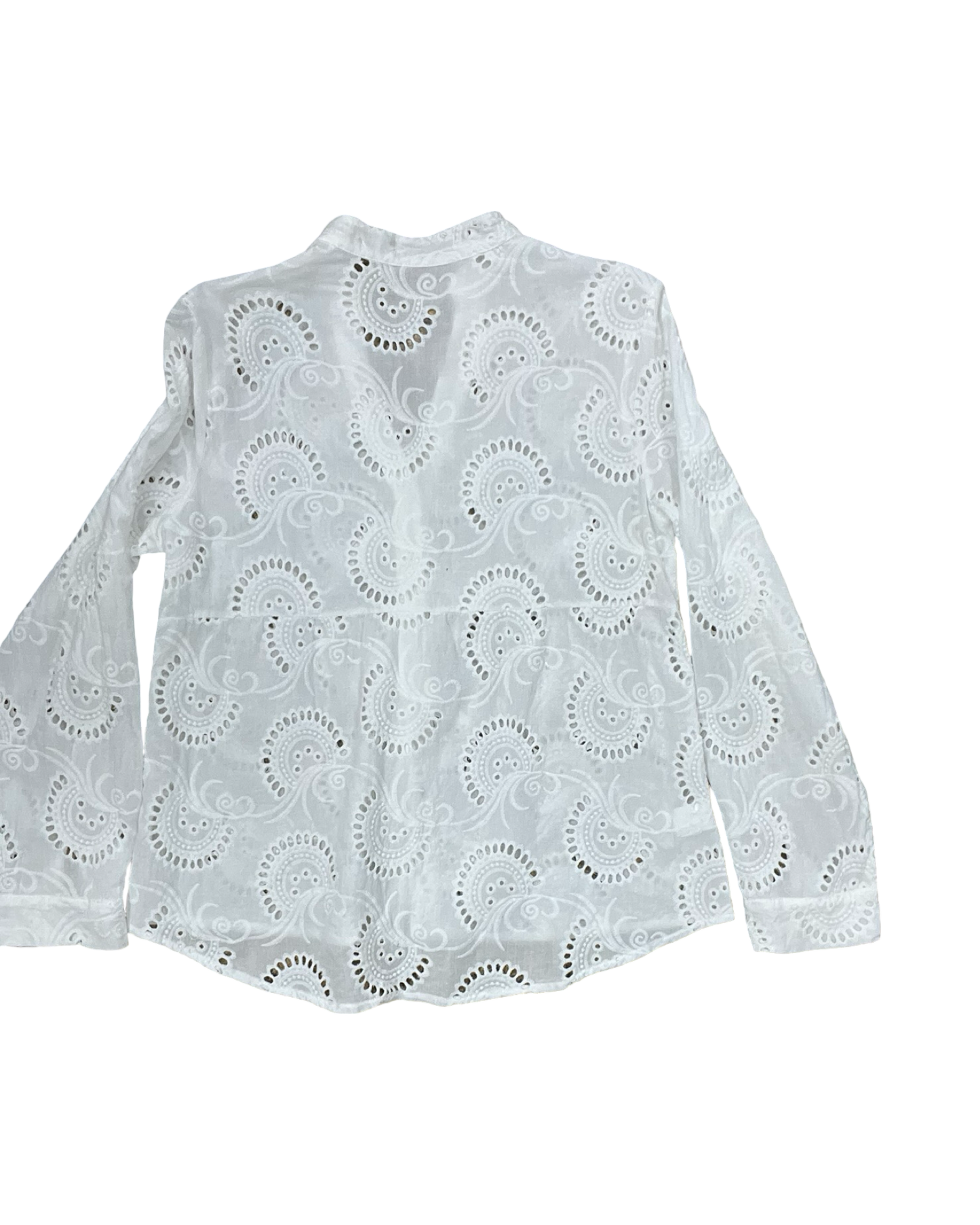 Blouse Ls By Clothes Mentor In White, Size:S