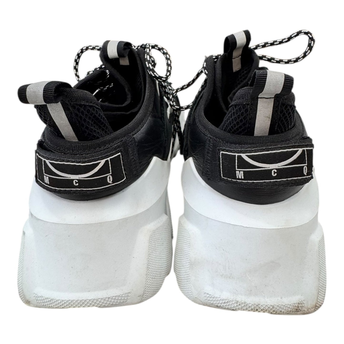 Shoes Luxury Designer By Alexander Mcqueen In Black & White, Size:9