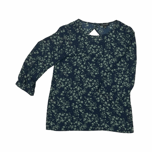Blouse 3/4 Sleeve By 41 Hawthorn In Blue & Green, Size:S