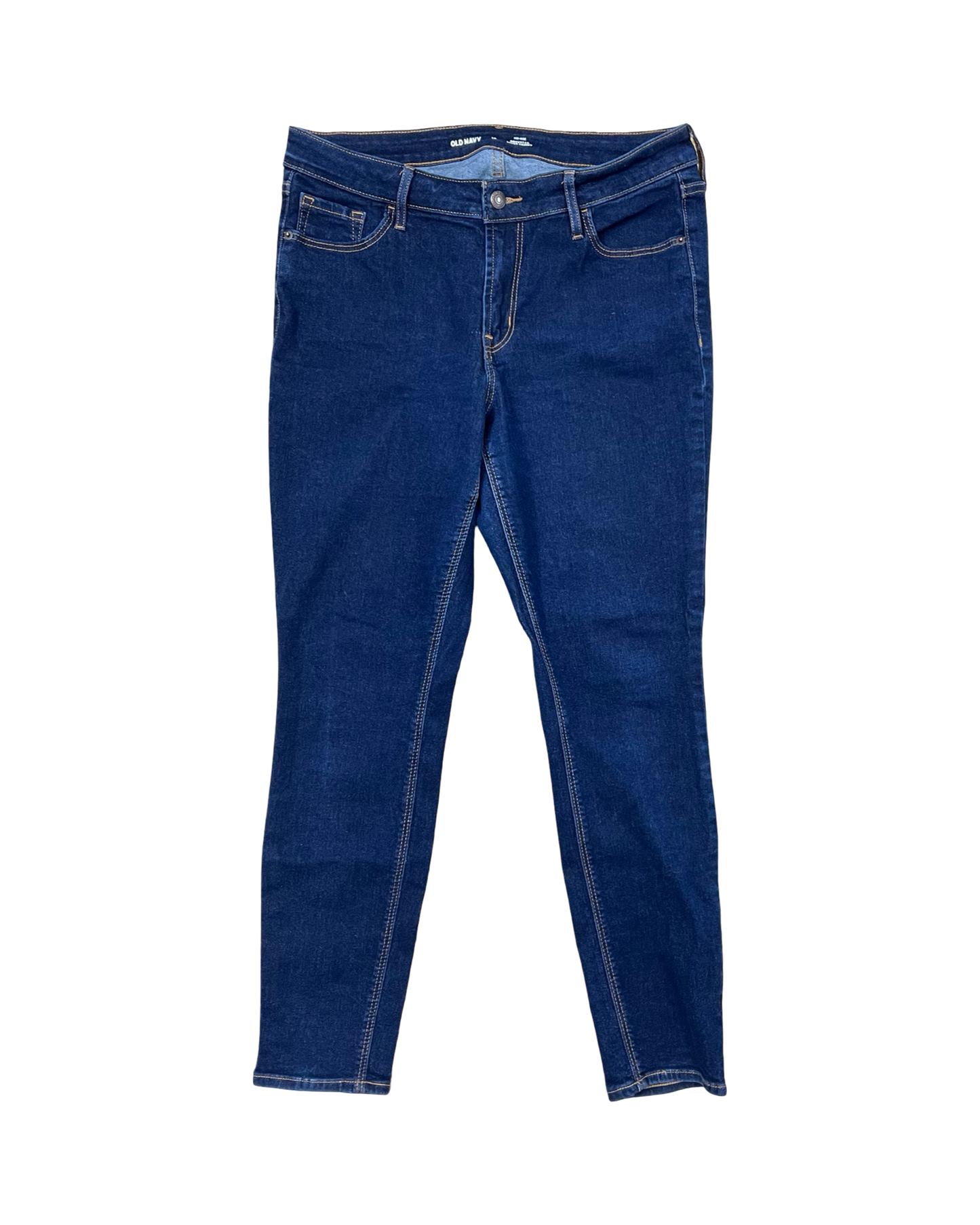 Jeans Skinny By Old Navy In Blue Denim, Size:12