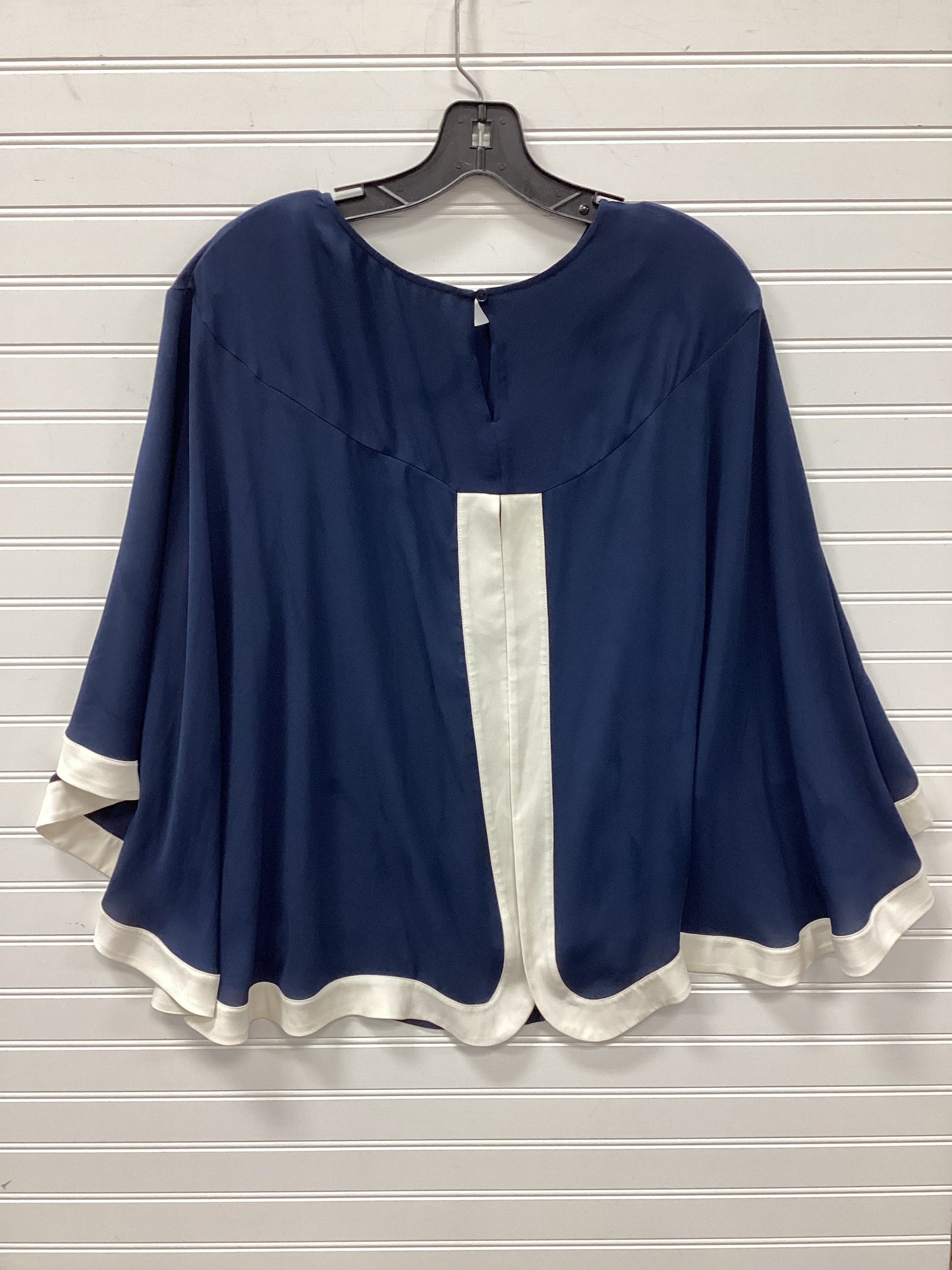 Blouse Ss By Chicos In Navy, Size:L