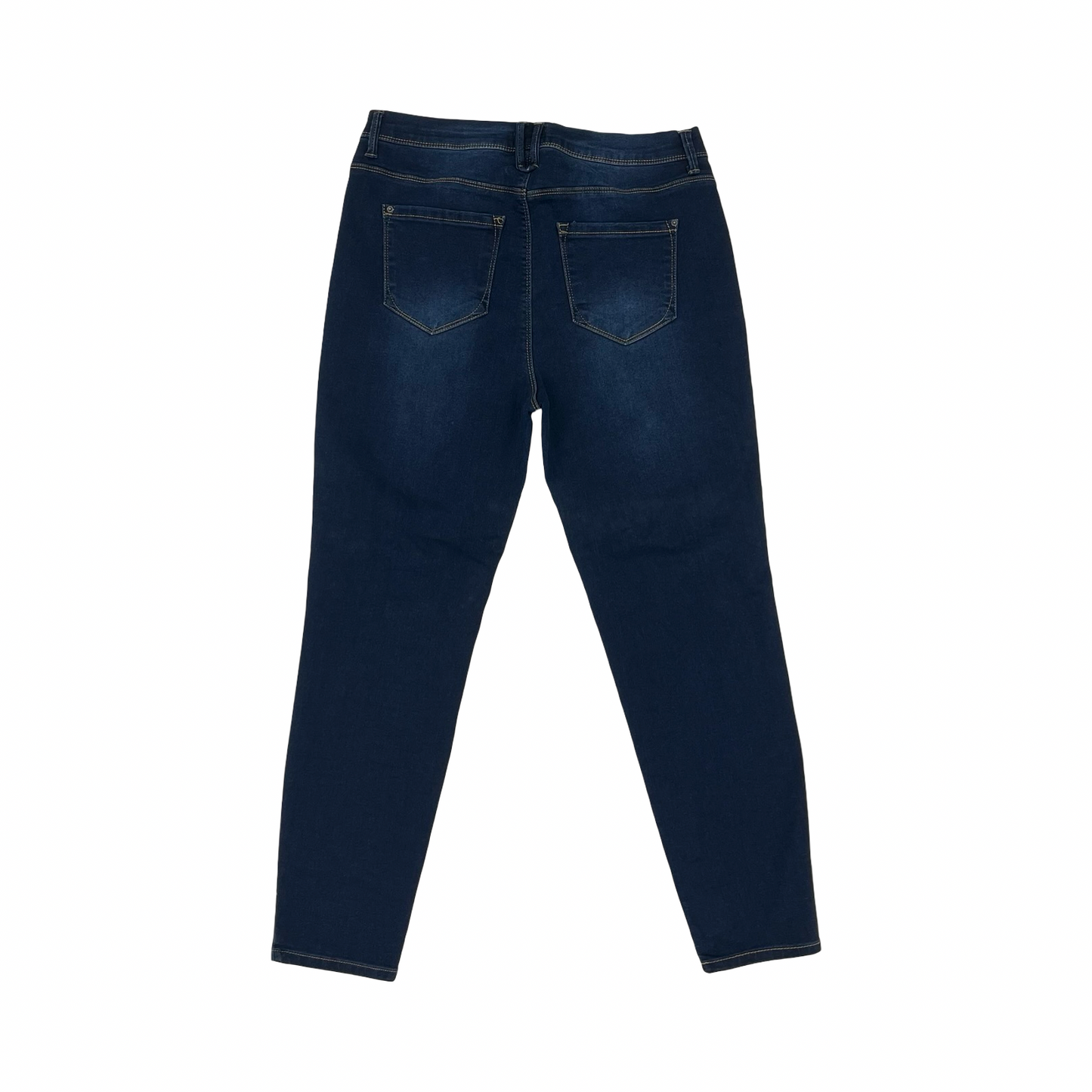 Jeans Skinny By Curve Appeal In Blue Denim, Size:12