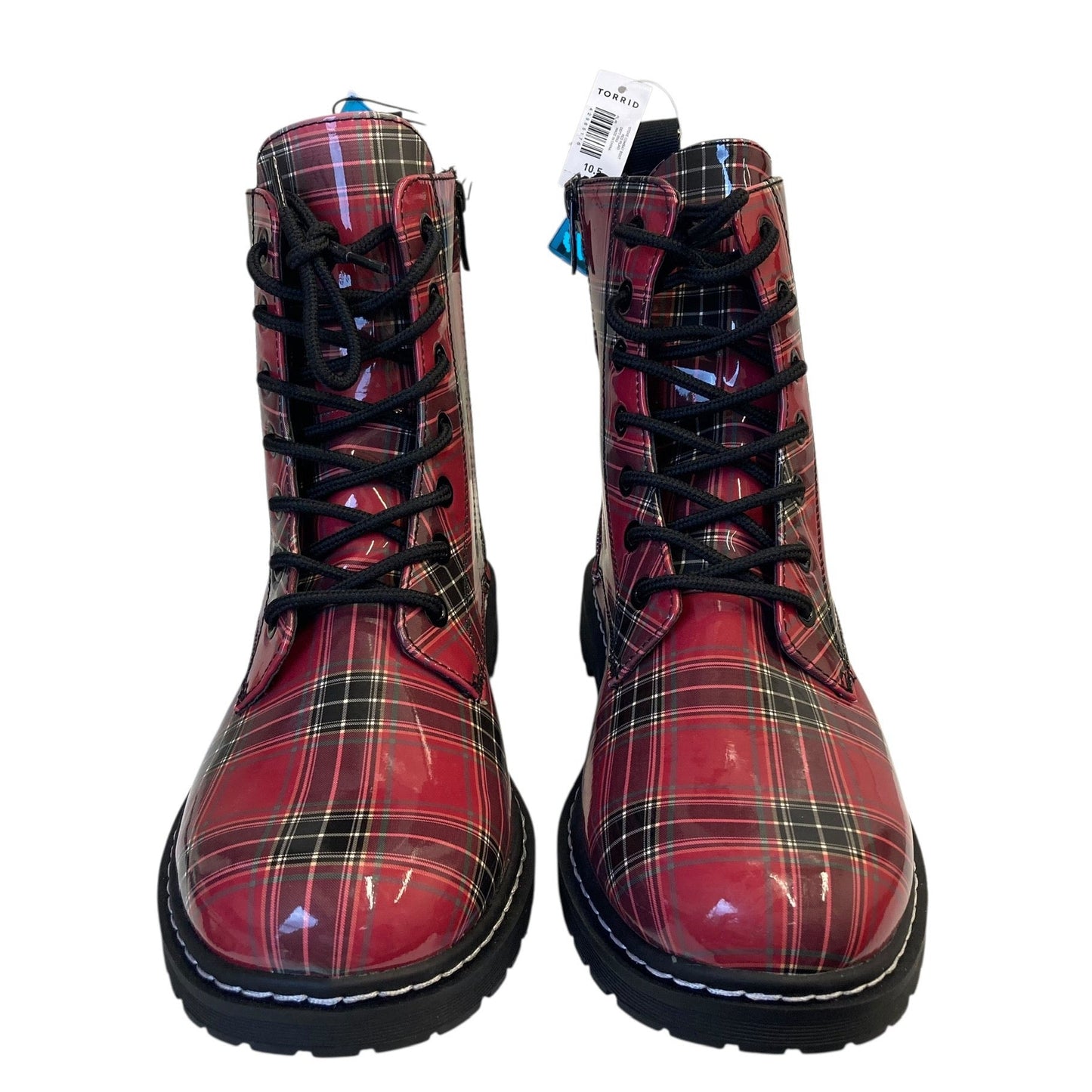 Boots Combat By Torrid In Plaid Pattern, Size:10.5