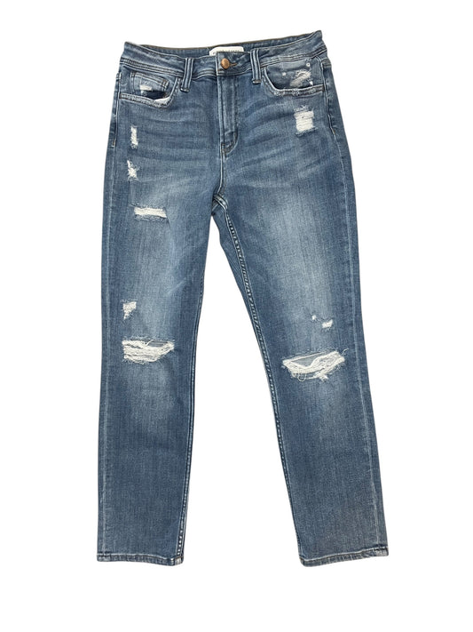 Jeans Straight By Flying Monkey In Blue Denim, Size:2