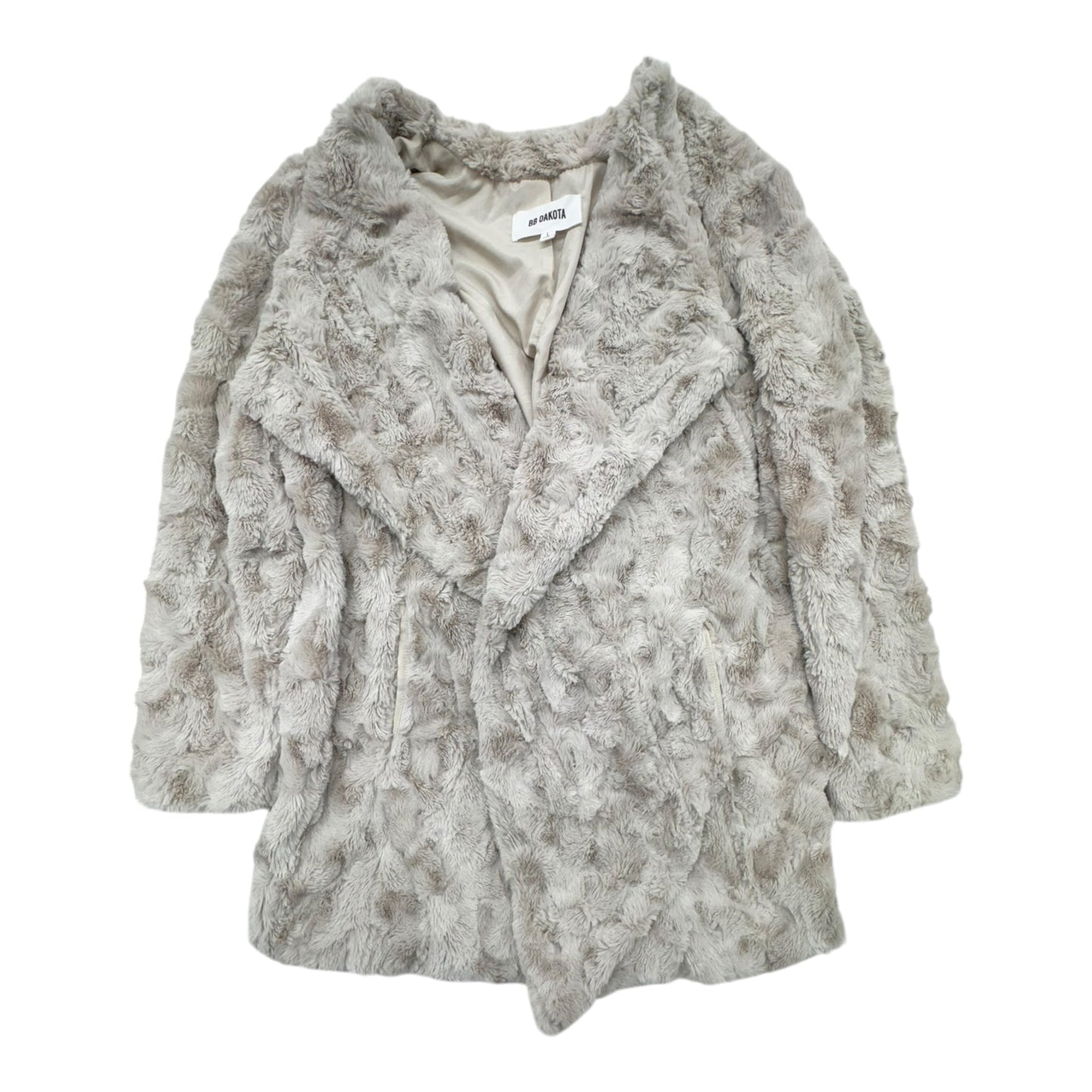 Coat Faux Fur & Sherpa By Bb Dakota In Taupe, Size:L