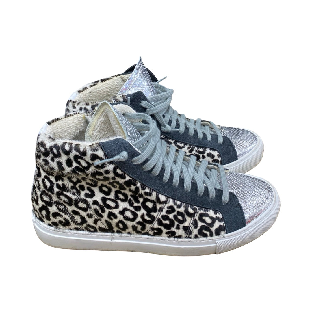 Shoes Designer Sneakers By P448 In Animal Print, Size:8