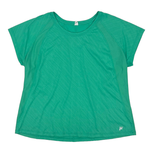 GREEN FILA ATHLETIC TOP SS, Size 2X