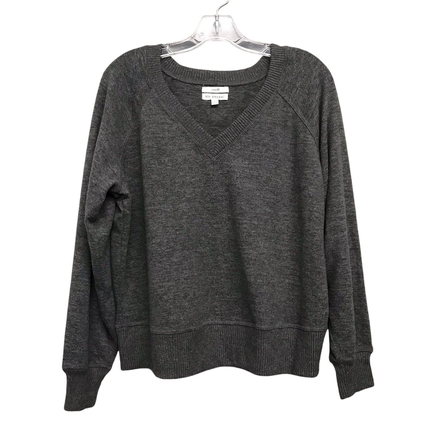 Sweater By Blu Pepper In Grey, Size:S