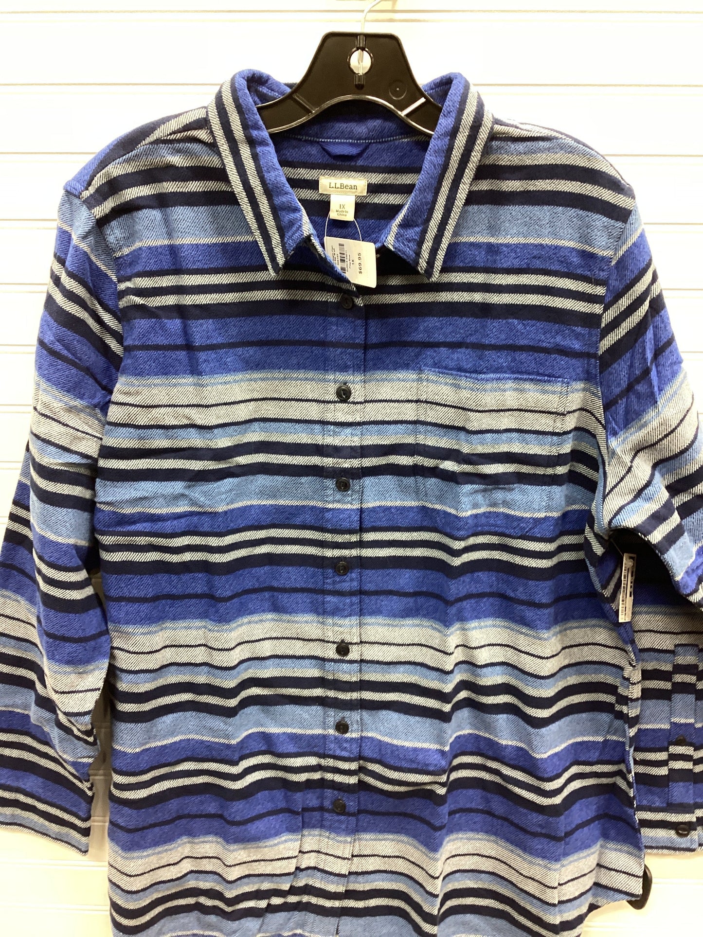 Top Ls By L.L. Bean In Blue, Size:1X