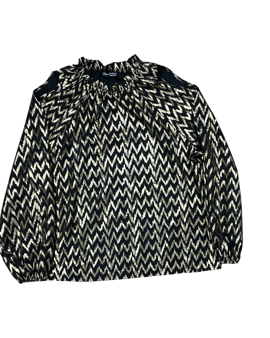 Top Ls By Shein In Black & Gold, Size:M