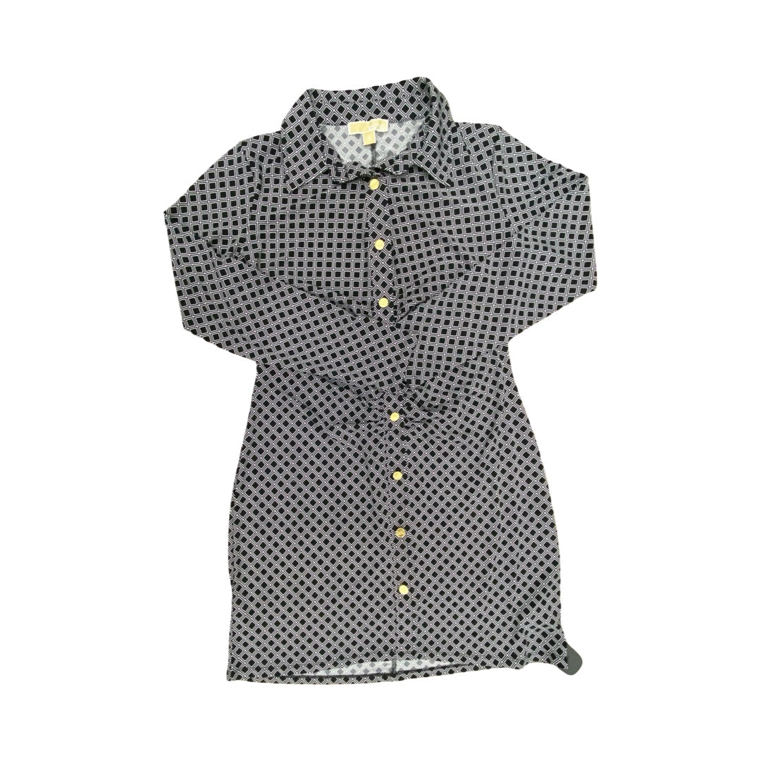 Dress Casual Midi By Michael By Michael Kors In Black & White, Size:Xl