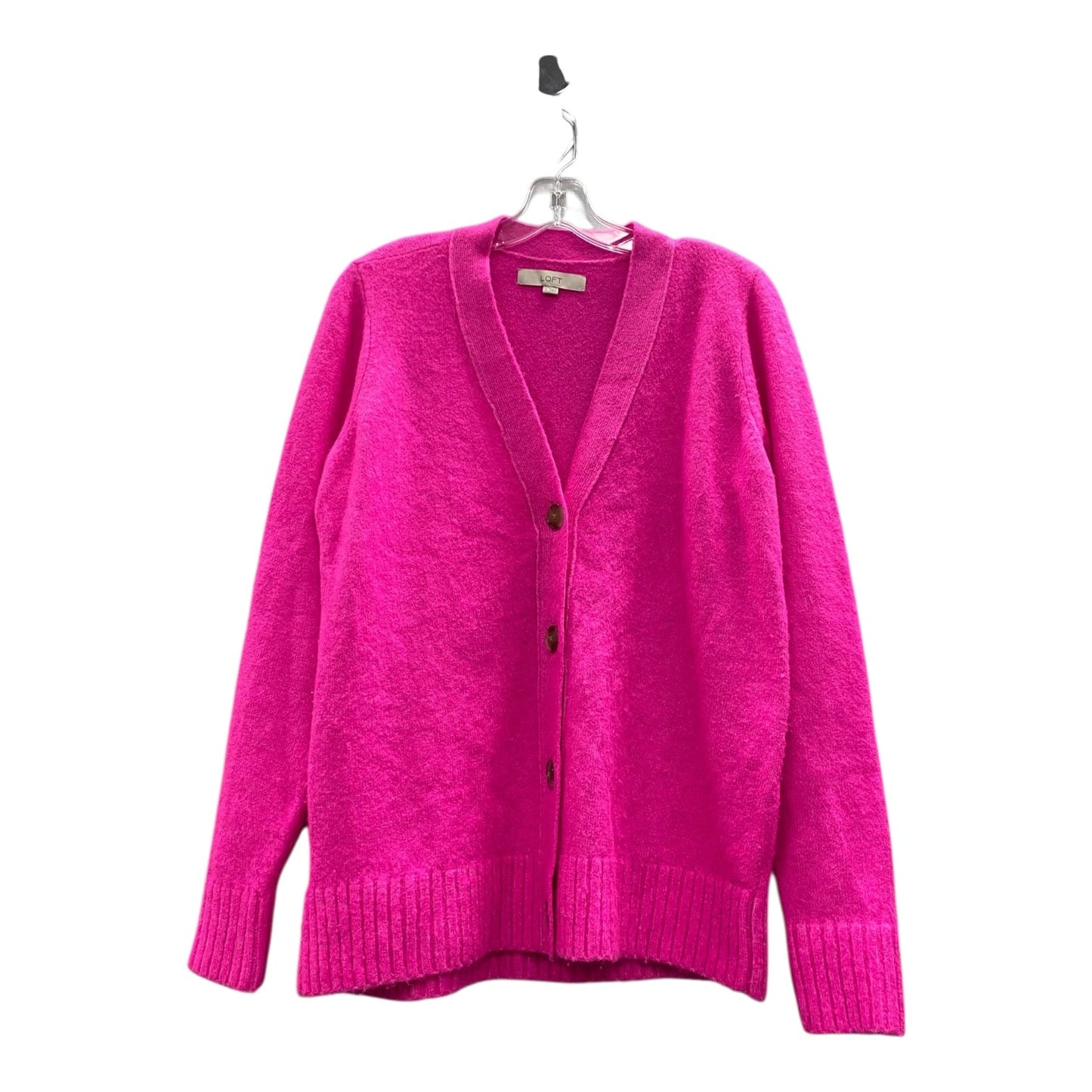 Sweater Cardigan By Loft In Pink, Size:S