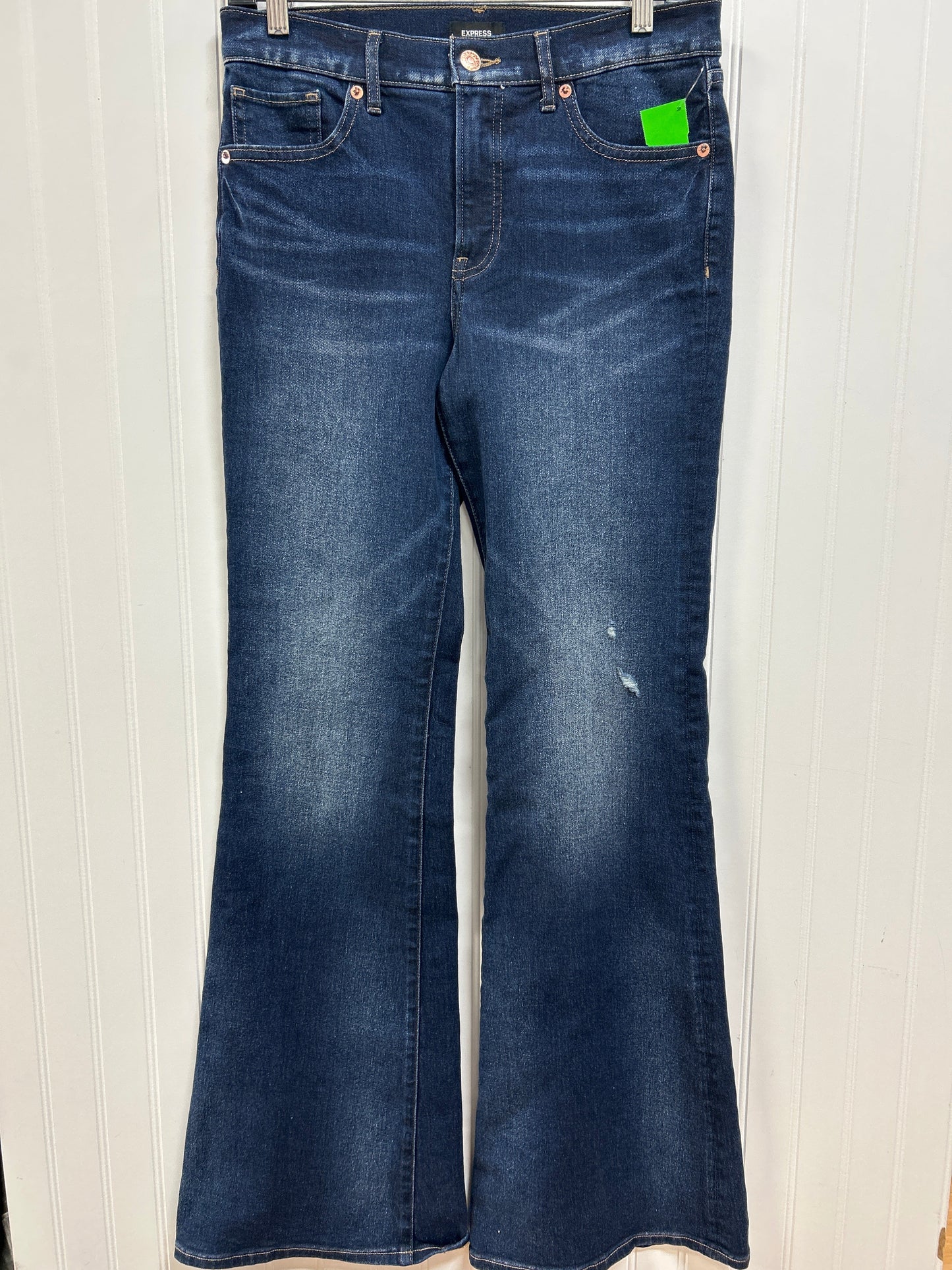 Jeans Straight By Express In Blue Denim, Size:4
