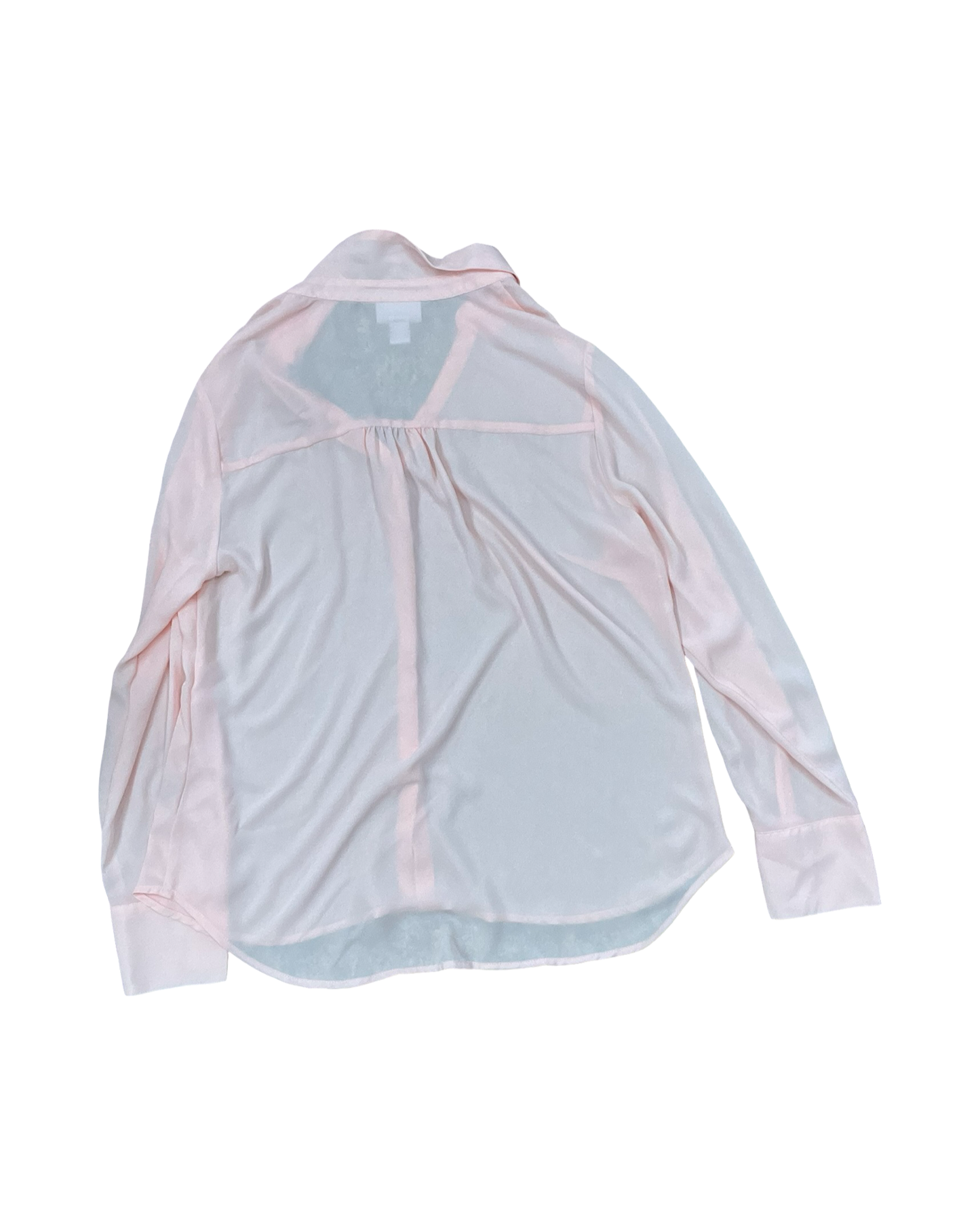 Blouse Ls By Liz Claiborne In Pink, Size:L