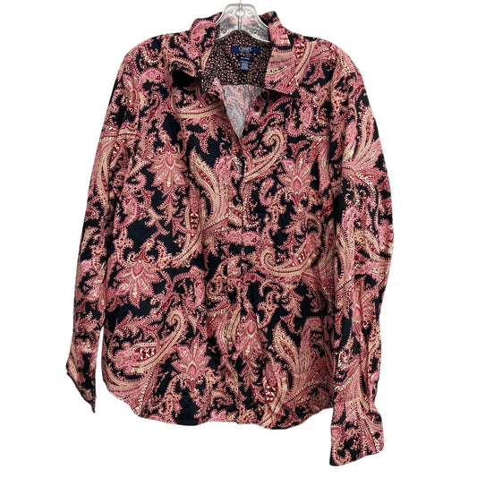 Top Ls By Chaps In Pink, Size:1X
