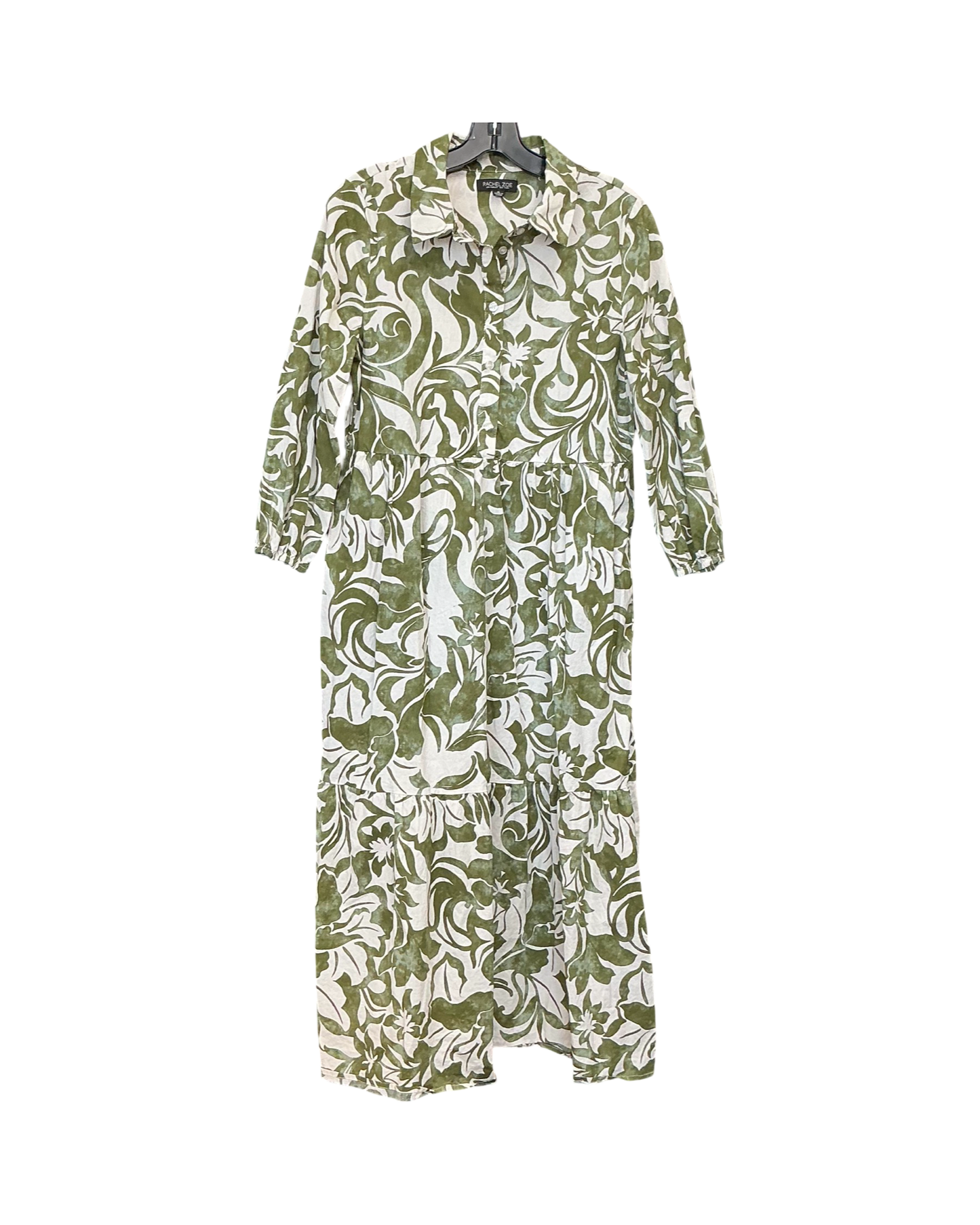 Dress Party Long By Rachel Zoe In Green & White, Size:M