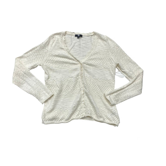 Sweater Cardigan Designer By Frye In Cream, Size:M