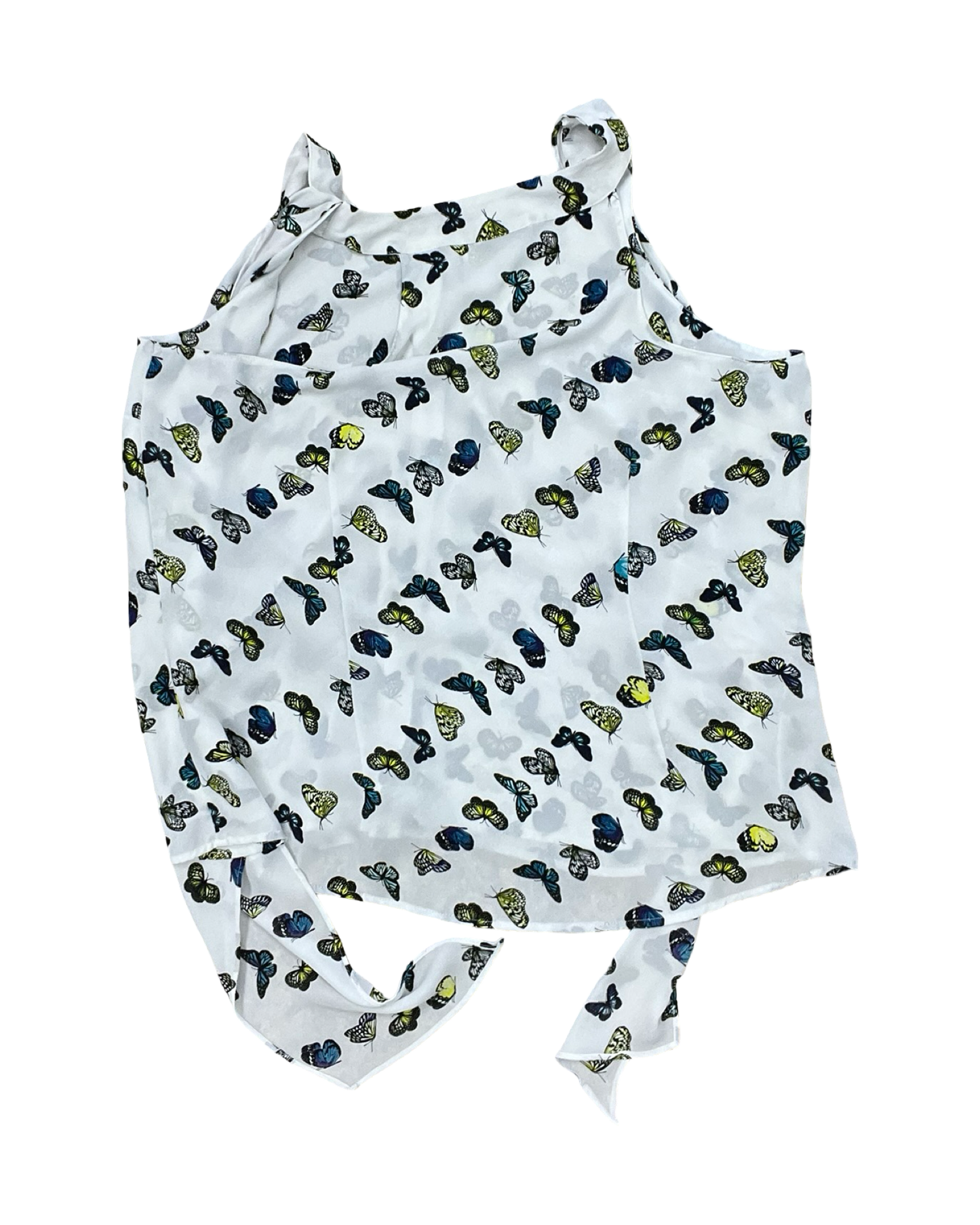 Top Sleeveless By Worthington In Blue & White, Size:Xlp