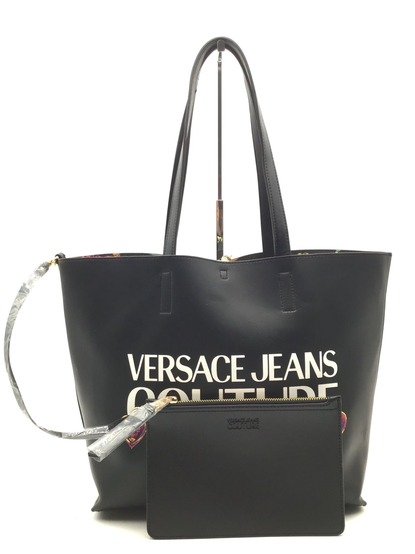 Tote Designer By Versace, Size: Large