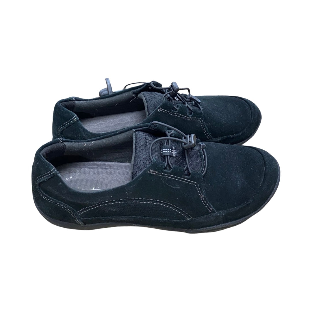 Shoes Flats By Clarks In Black, Size:8