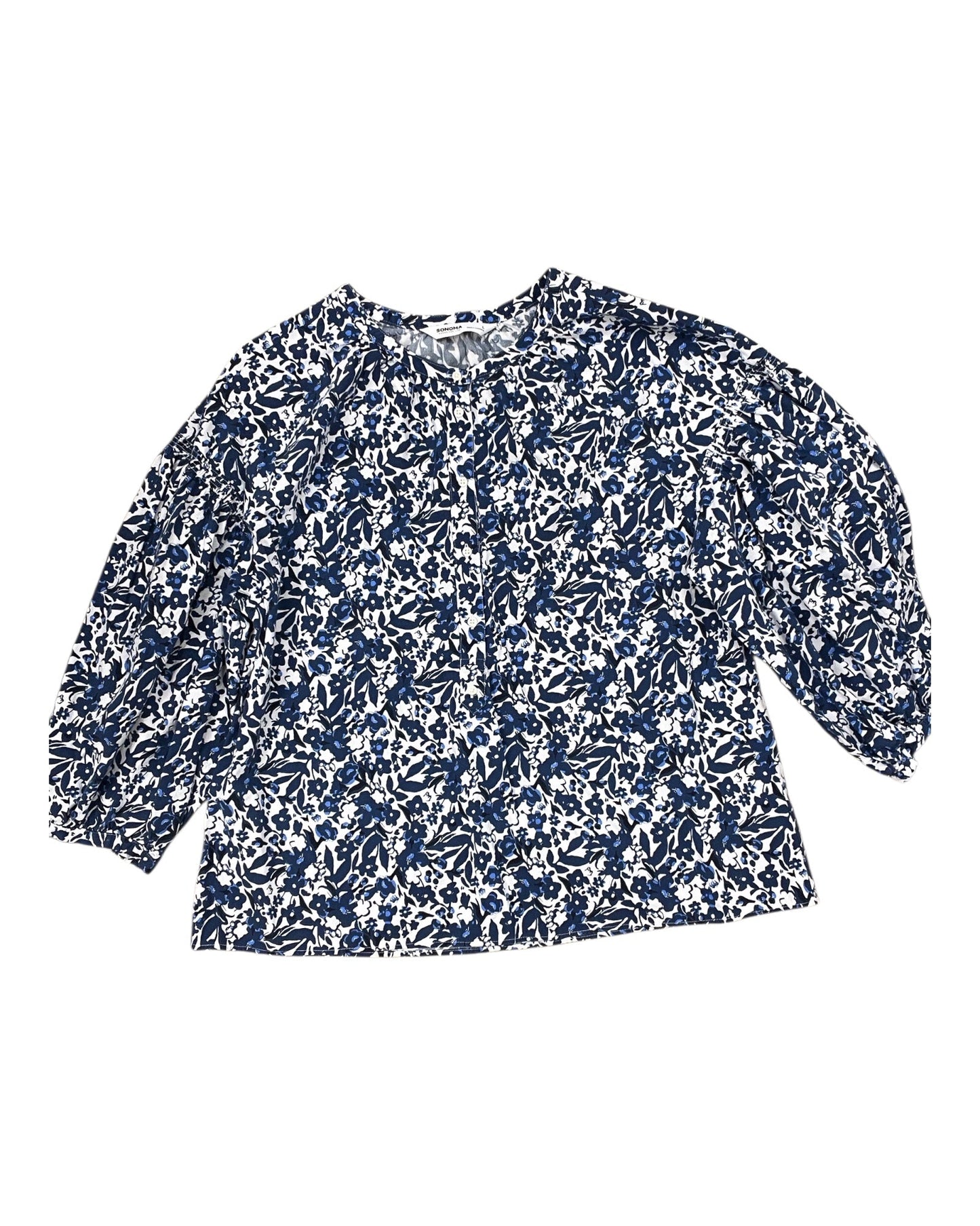 Top 3/4 Sleeve By Sonoma In Blue, Size:L