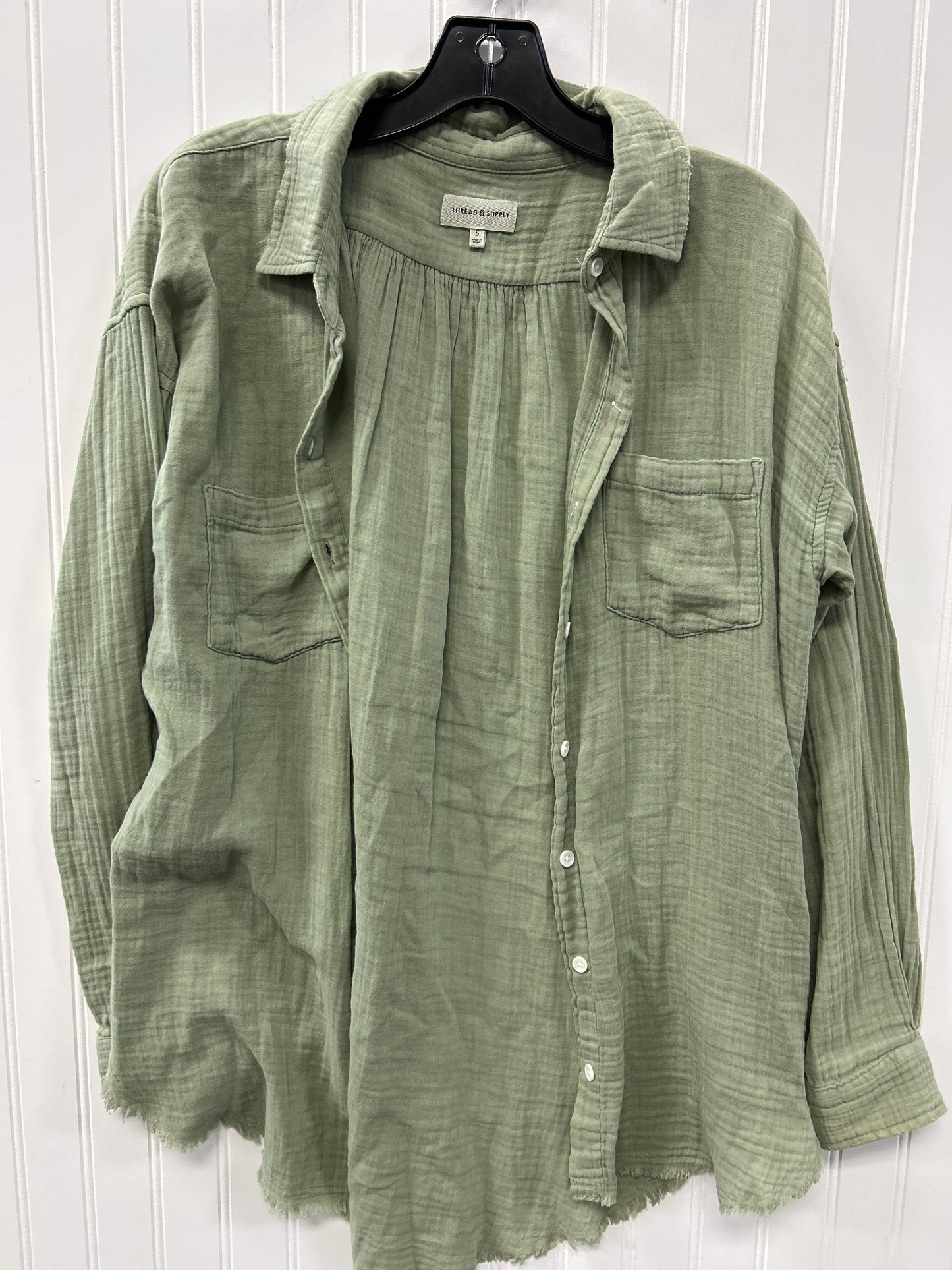 Blouse Ls By Thread And Supply In Green, Size:S