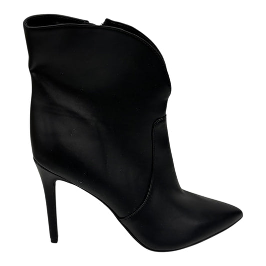 Boots Ankle Heels By Nine West In Black, Size:9.5