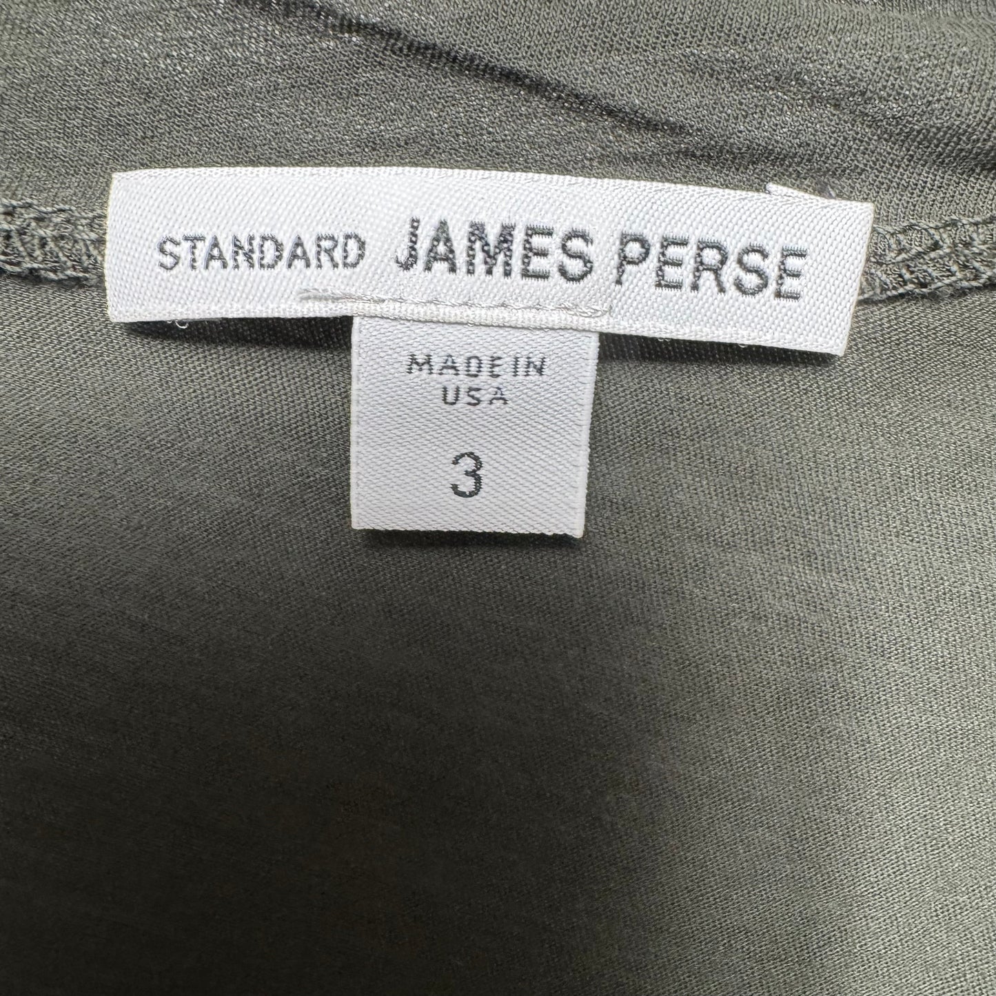 Sheer Standard Top Long Sleeve Basic By James Perse In Green, Size: L