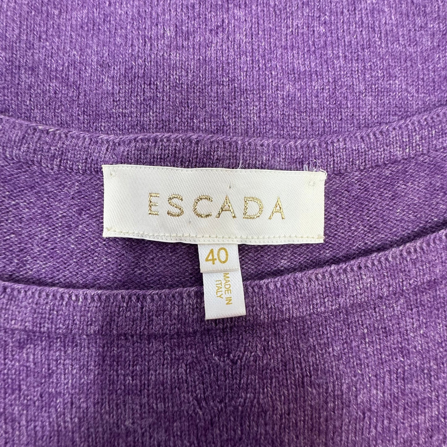 Sweater Designer By Escada In Purple, Size: 10