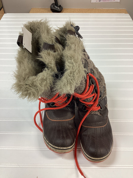 Boots Snow By Sorel In Brown & Orange, Size:10