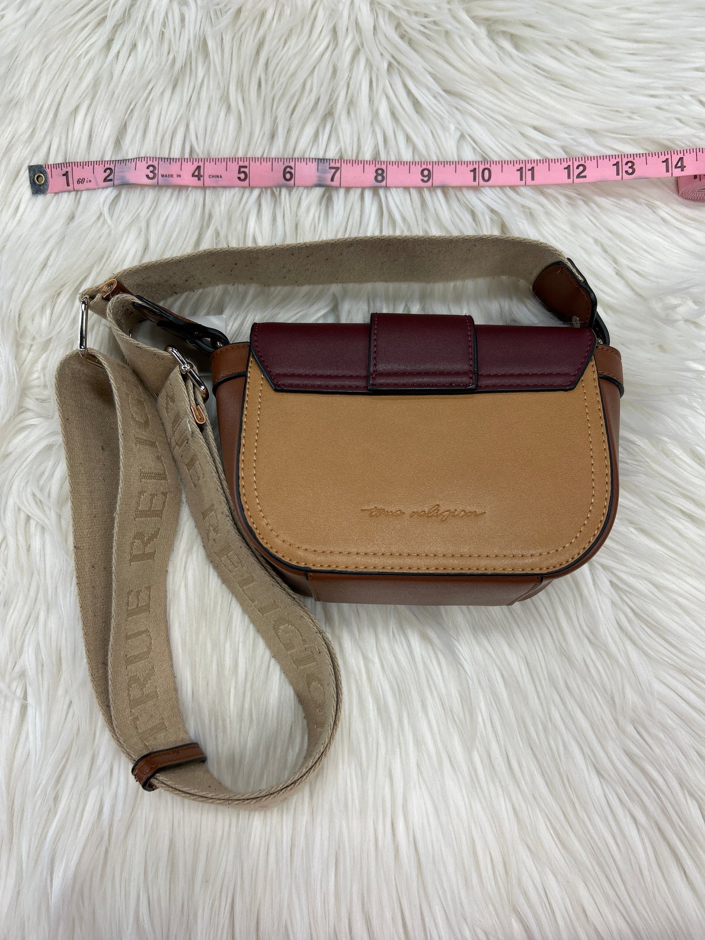 Handbag By True Religion In Purple & Tan, Size:Small