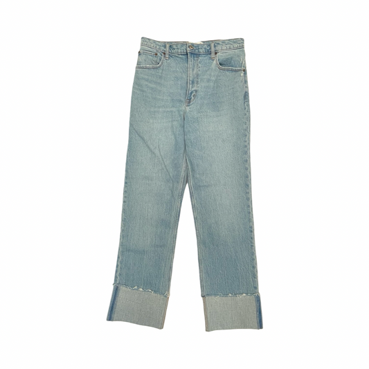 Jeans Straight By Abercrombie And Fitch In Blue Denim, Size:8